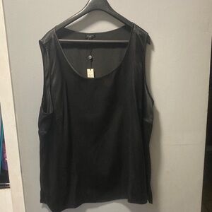 SKU #45 Talbots Black Silk scoop neck blouse NWTS